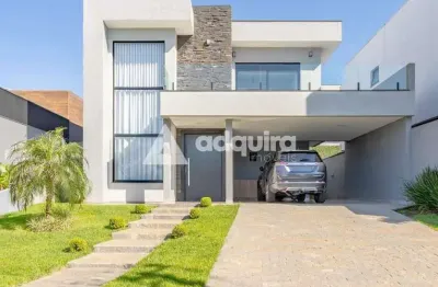 Casa à venda, jardim carvalho, condomínio fontana di trevi, amplo terreno, ponta grossa, pr