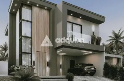Casa à venda em condomínio fechado com 140m², contorno, ponta grossa, pr