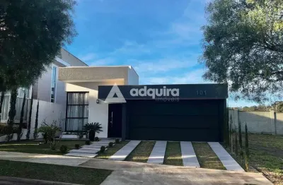 Casa à venda, com 3 quartos no condomínio terras alphaville em ponta grossa, pr