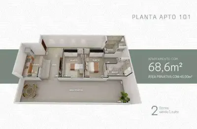 Apartamento com 2 quartos à venda na Vila dos Técnicos, Timóteo 