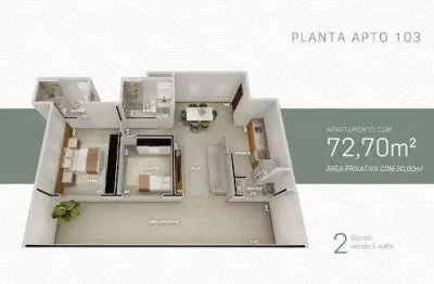 Apartamento com 2 quartos à venda na Vila dos Técnicos, Timóteo 