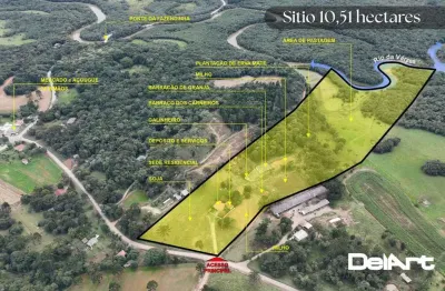 Sitio maravilhoso com 10,51 hectares - a 200m do mercado 4 irmãos - fazendinha - c/ escritura e registro - rio negro.