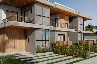 Belas casas localizadas no residencial town houses, loteamento campo duna, em garopaba!