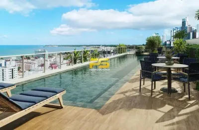 Flat/loft/estúdio com 1 quarto à venda, cabo branco - joão pessoa