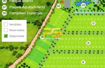 Lotes à venda no condomínio fechado villas de areia r$ 120 mil cada