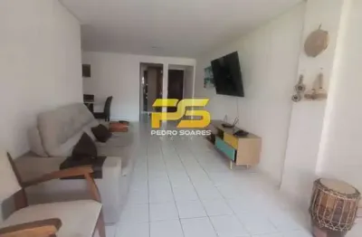 Apartamento mobiliado 145m²com 04 quartos no cabo branco- para locação  por 5.500,00