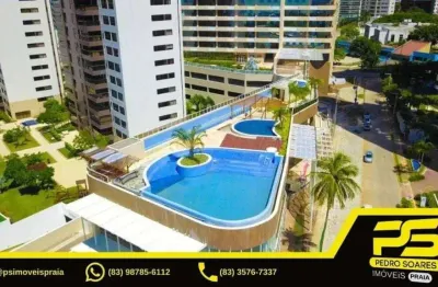 Apartamento com 4 dormitórios para alugar, 220 m² por r$ 7.761/mês - altiplano - joão pessoa/pb