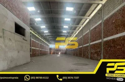 Galpão para alugar, 1800 m² por r$ 32.400/mês - bairro das indústrias - joão pessoa/pb