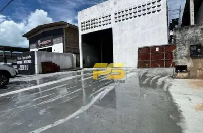 Galpão para alugar, 320 m² por r$ 8.000,00/mês - jardim américa - cabedelo/pb