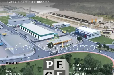 Terrenos de 1 000 m² para galpão  industrial na  br 101 em governador celso ramos sc.