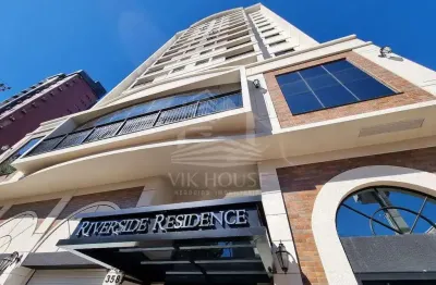 Apartamento para venda e locação mobiliado no edíficio riverside - centro