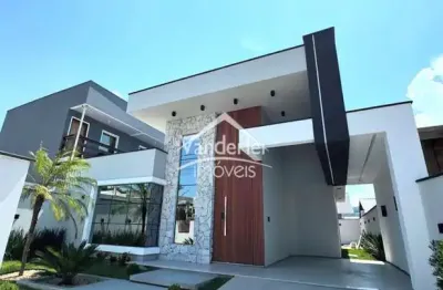 Casa alto padrão no vale verde com 03 quartos, suíte, piscina e garagem coberta no bairro bela vista em palhoça - sc