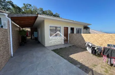 Casa geminada com 02 quartos com garagem coberta no bairro bela vista em palhoça - sc