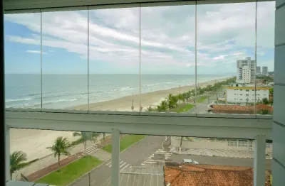 Apto lateral com linda vista para o mar - em solemar - praia grande