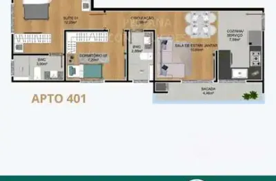 Apartamento com 2 quartos à venda no afonso pena, são josé dos pinhais , 48 m2 por r$ 295.500
