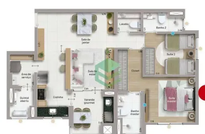 Apartamento com 2 dormitórios à venda, 86 m² por R$ 999.000 - Nova Petrópolis - São Bernardo do Campo/SP