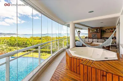 Apartamento com 4 dormitórios à venda, 225 m² por r$ 3.500.000,00 - cachoeira do bom jesus - florianópolis/sc