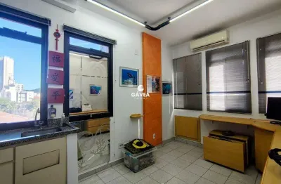 Conjunto comercial/sala para aluguel no vila mathias em santos.