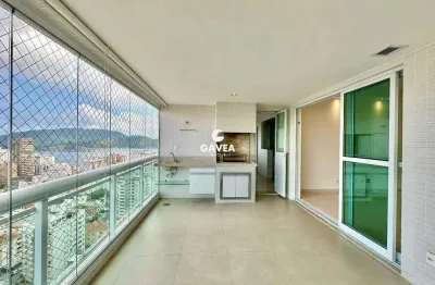 Apartamento 03 dormit alto padrão para locação no bairro aparecida, em santos.
