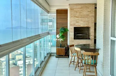 Apartamento alto padrão com 3 dormitórios com suítes para locação no embaré em santos