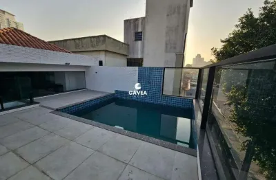 Sobreposta duplex com 4 quartos no boqueirão em santos