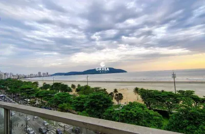 Apartamento 3 dormitórios com suíte, frente e vista mar no gonzaga, santos – aceita financiamento