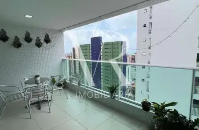 Apartamento com 136m² com 4 quartos à venda, no bairro cabo branco, joão pessoa, pb