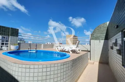 Cobertura / penthouse à venda, 263m2 com piscina, escritório e um espaço para toda família, bessa,