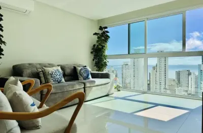 Apartamento com vista mar e mobiliado com 3 suítes em balneário camboriú