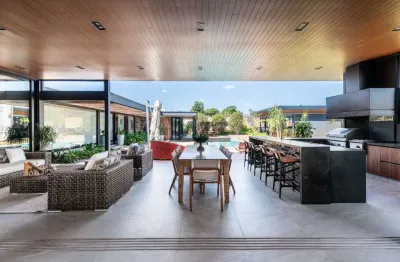 Mansão térrea estilo open concept no reserva petrus, em indaiatuba