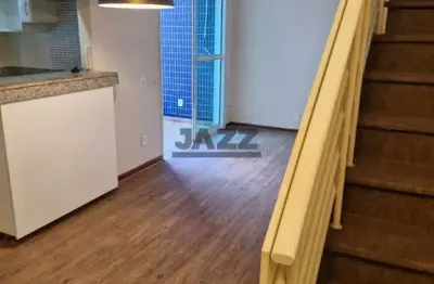 Apartamento loft duplex de 66m² à venda no cambuí em campinas com suíte, varanda e 2 vagas