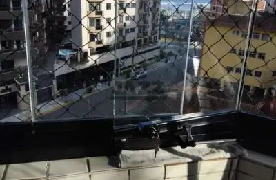 Apartamento 1 quarto com sacada e vista mar - 59m²- vila tupi- prtaia grande