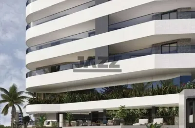 Apartamento na planta frente mar com lazer no terraço- praia grande