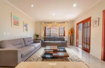 Re/max vende casa  sobrado, 3 suítes, 4 banheiros, piscina, espaço gourmet, moderna, condomínio parque lausanne, valinhos