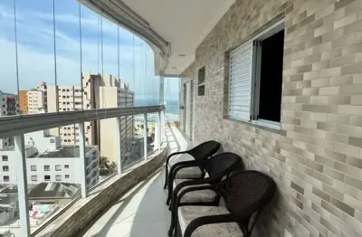 Apto 3 dorms, 3 suites, varanda gourmet, 2 vagas, vista mar, 109m², guilhermina