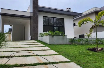Casa térrea nova pronta para morar, cond. fechado á venda com 162 m² a/u de pura natureza com 3 suítes com 6 vagas.