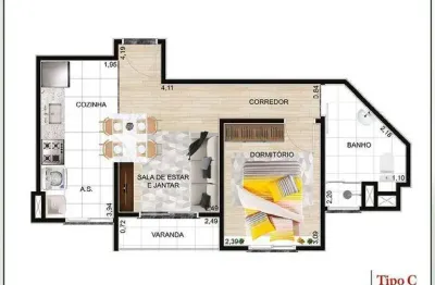 Apartamento com 1 dormitório à venda, 38 m² por r$ 244.400,00 - morro grande - caieiras/sp