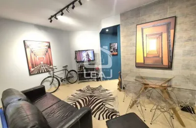 Charmoso apartamento mobiliado à venda no coração do panamby, 43m², 1 dormitório, 1 vaga garagem, r