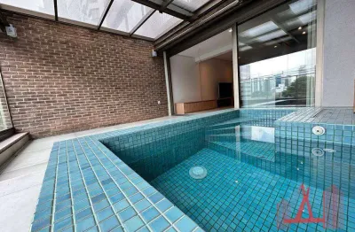 Apartamento sofisticado à venda, garden com jacuzzi, 1 dormitório, 1 suíte, com 72 m² - itaim bibi