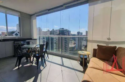 Studio mobiliado para alugar, 47 m² - moema - são paulo/sp