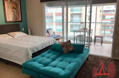 Apartamento studio mobiliado para locação com 1 dormitório, 1 vaga de garagem, com 35 m² - consolação
