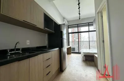 Apartamento studio novo mobiliado para locação com 1 dormitório, com 27 m² - pinheiros