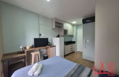 Apartamento studio mobiliado à venda e locação com 1 dormitório, com 19 m² - jardim das acácias