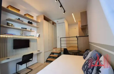 Apartamento studio mobiliado para locação com 1 dormitório, com 25 m² - perdizes