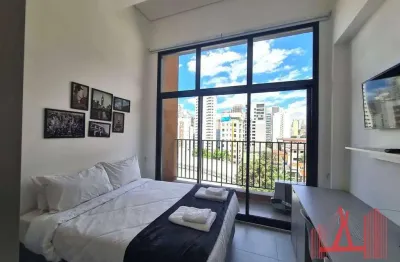 Apartamento studio mobiliado à venda com 1 dormitório, com 27 m² - perdizes