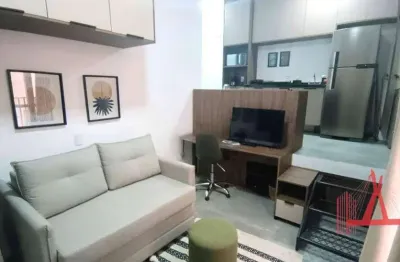 Apartamento studio com pé direito duplo mobiliado à venda ou locação com 1 dormitório, com 26 m² - perdizes