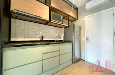 Apartamento studio mobiliado para locação com 1 dormitório, 1 banheiro, com 27 m² - perdizes