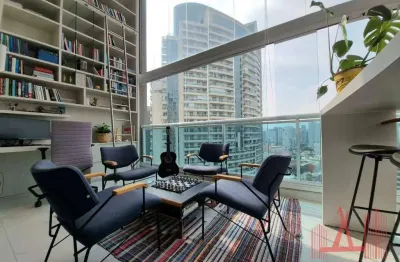 Apartamento duplex mobiliado à venda com 1 dormitório, 2 vagas de garagem, com 60 m² - pinheiros