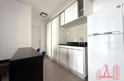 Apartamento mobiliado para locação com 1 dormitório, 1 vaga de garagem, com 40 m² - moema
