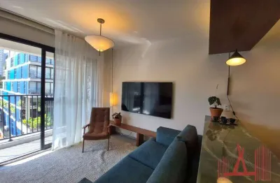 Apartamento studio mobiliado para locação com 1 dormitório, 1 vaga de garagem, com 34 m² - vila madalena